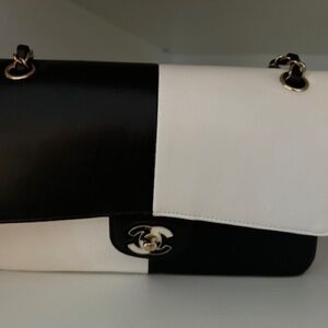 Chanel Black and White Women's flap medium